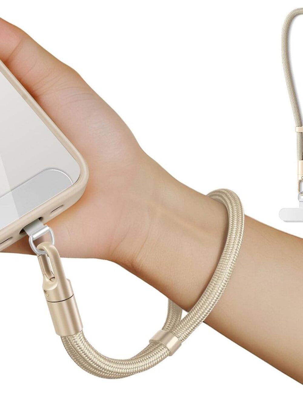Lanyard for Phone, Self-Locking Phone Wrist Strap with 0.4mm Ultra-Thin Clip & 3